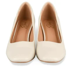 Escarpins BEIGE Femme Motif Uni A Enfiler