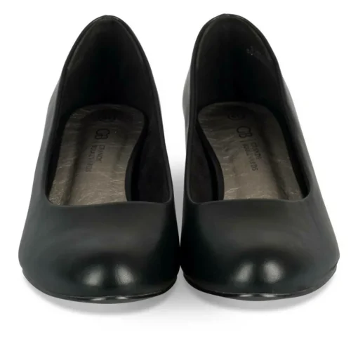 Escarpins Carré NOIR Femme Motif Uni A Enfiler