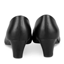 Escarpins Carré NOIR Femme Motif Uni A Enfiler