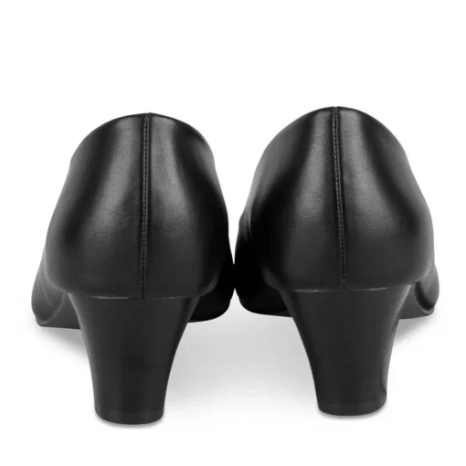 Escarpins Carré NOIR Femme Motif Uni A Enfiler