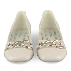 Escarpins Carré ROSE Femme Motif Chaîne A Enfiler