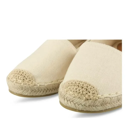 Espadrilles BEIGE Femme Motif Uni A Enfiler