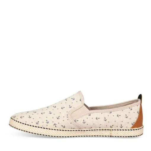 Espadrilles BEIGE Homme Motif Uni Elastique