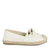 Espadrilles BLANC Femme Motif Chaîne A Enfiler