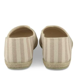 Espadrilles BLANC Femme Motif Rayures A Enfiler