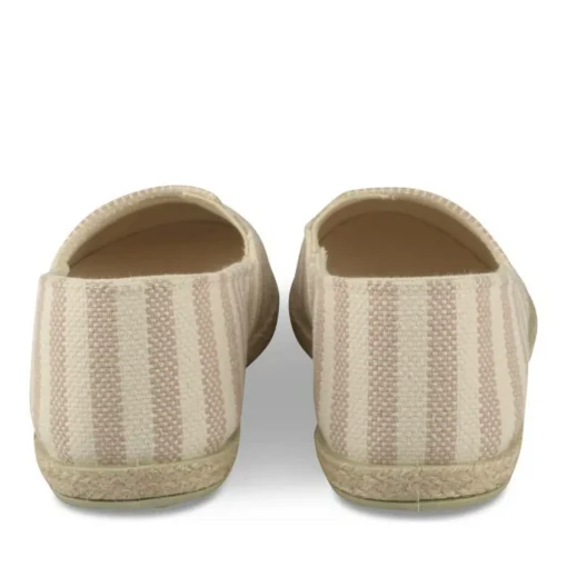 Espadrilles BLANC Femme Motif Rayures A Enfiler