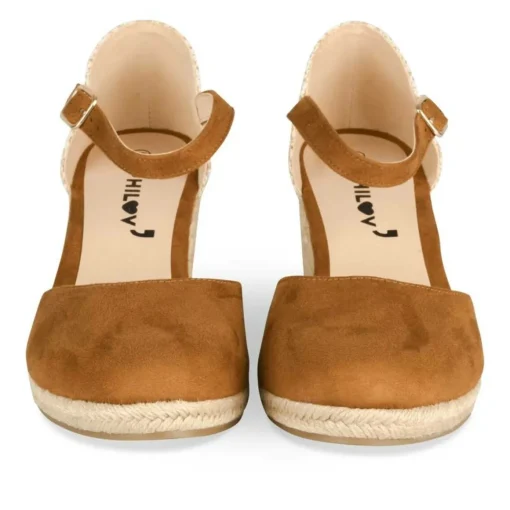 Espadrilles Corde MARRON Femme Motif Uni Boucle