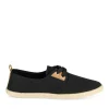Espadrilles Lacets NOIR Femme Motif Uni Lacets