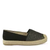 Espadrilles NOIR Femme Motif Tressé A Enfiler