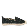 Espadrilles NOIR Femme Motif Uni A Enfiler