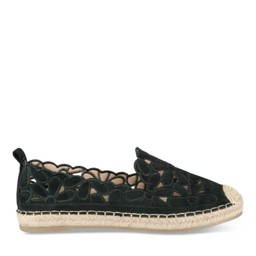 Espadrilles NOIR Femme Motif Uni A Enfiler