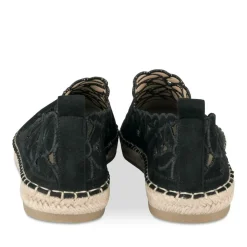 Espadrilles NOIR Femme Motif Uni A Enfiler