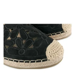 Espadrilles NOIR Femme Motif Uni A Enfiler