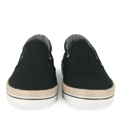 Espadrilles NOIR Homme Motif Uni A Enfiler