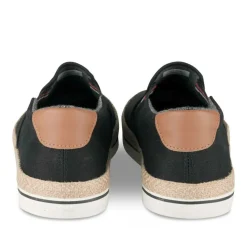 Espadrilles NOIR Homme Motif Uni A Enfiler