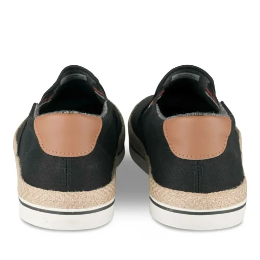 Espadrilles NOIR Homme Motif Uni A Enfiler
