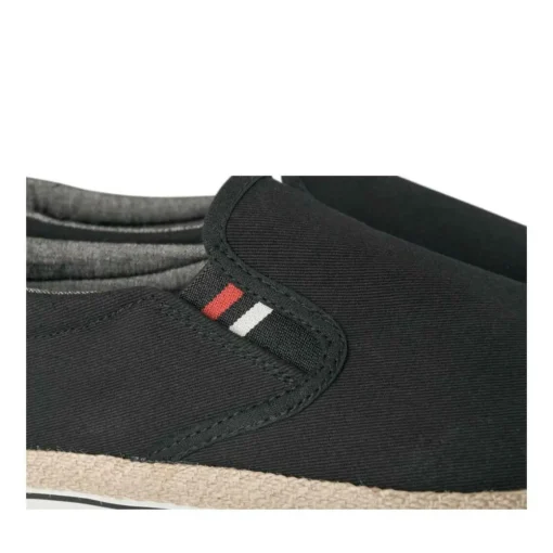 Espadrilles NOIR Homme Motif Uni A Enfiler