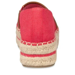Espadrilles Plateforme ROUGE Femme Motif Uni A Enfiler