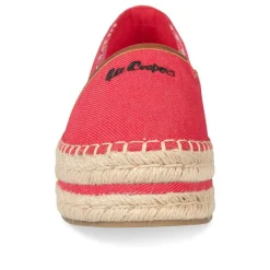 Espadrilles Plateforme ROUGE Femme Motif Uni A Enfiler