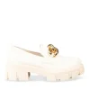Mocassins BEIGE Femme Motif Vernis A Enfiler