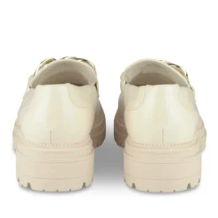 Mocassins BEIGE Femme Motif Chaîne A Enfiler