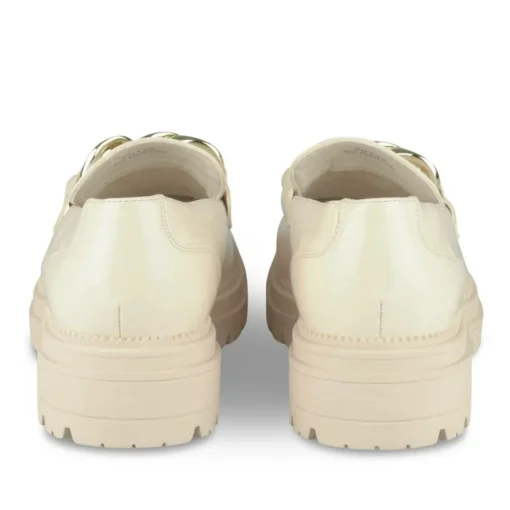 Mocassins BEIGE Femme Motif Chaîne A Enfiler