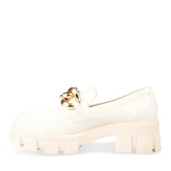 Mocassins BEIGE Femme Motif Vernis A Enfiler