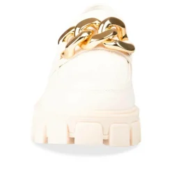 Mocassins BEIGE Femme Motif Vernis A Enfiler