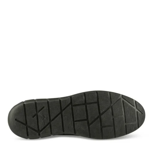 Mocassins Confort NOIR Homme CUIR Motif Uni A Enfiler