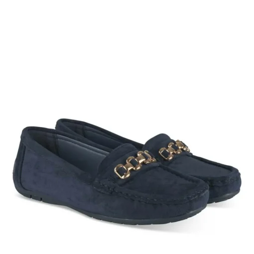 Mocassins MARINE Femme Motif Chaîne A Enfiler
