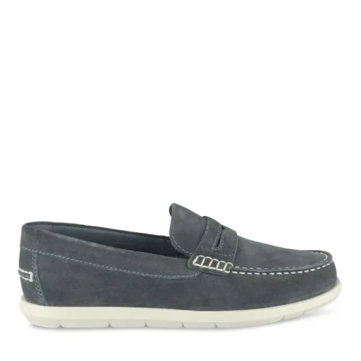 Mocassins MARINE Homme CUIR Motif Uni A Enfiler