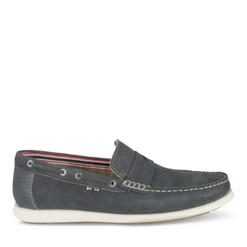 Mocassins MARINE Homme CUIR Motif Uni A Enfiler