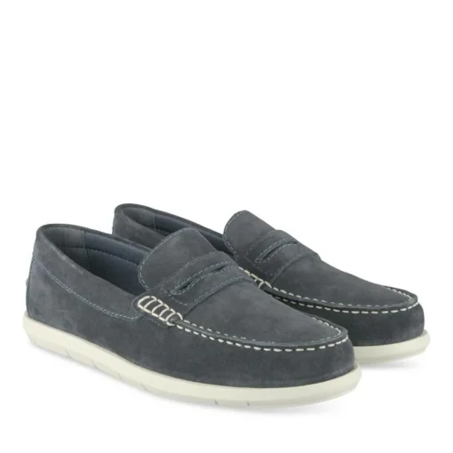 Mocassins MARINE Homme CUIR Motif Uni A Enfiler
