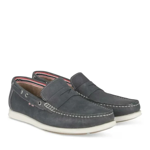 Mocassins MARINE Homme CUIR Motif Uni A Enfiler