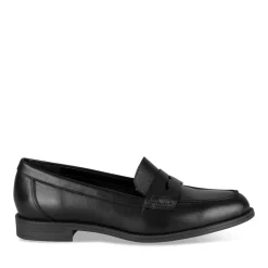 Mocassins NOIR Femme CUIR Motif Uni A Enfiler