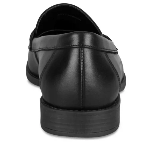 Mocassins NOIR Femme CUIR Motif Uni A Enfiler