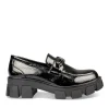 Mocassins NOIR Femme Motif Vernis A Enfiler