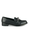 Mocassins NOIR Femme Motif Chaîne A Enfiler