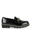 Mocassins NOIR Femme Motif Chaîne A Enfiler