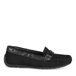 Mocassins NOIR Femme Motif Chaîne A Enfiler