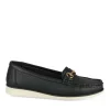 Mocassins NOIR Femme Motif Chaîne A Enfiler