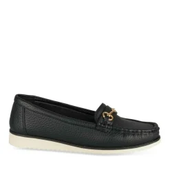 Mocassins NOIR Femme Motif Chaîne A Enfiler