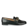 Mocassins NOIR Femme Motif Chaîne A Enfiler
