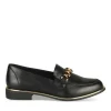 Mocassins NOIR Femme Motif Chaîne A Enfiler