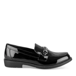 Mocassins NOIR Femme Motif Chaîne A Enfiler
