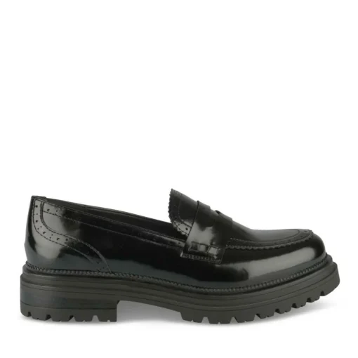 Mocassins NOIR Femme Motif Uni A Enfiler