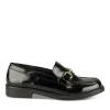 Mocassins NOIR Femme Motif Chaîne A Enfiler