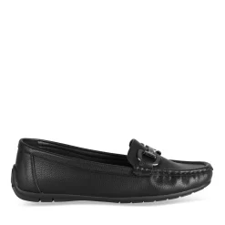 Mocassins NOIR Femme Motif Uni A Enfiler