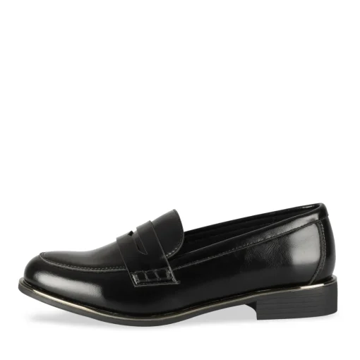 Mocassins NOIR Femme Motif Uni A Enfiler