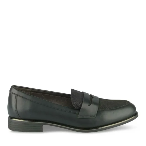 Mocassins NOIR Femme Motif A Pois A Enfiler